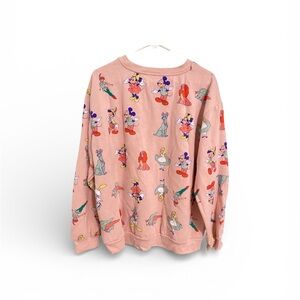 Disney Pink Crew Neck Sweater with Character Print